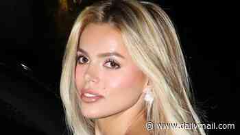 Brooks Nader leaves little to the imagination in sizzling white dress as she steps out for dinner in Saint-Tropez