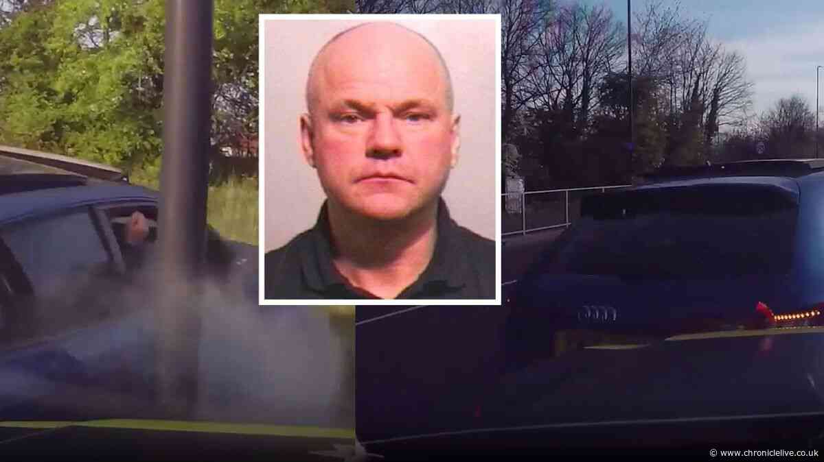 Watch 125mph road menace grandad 'Mad Kenny' rammed by police after threatening Coast Road 'carnage'