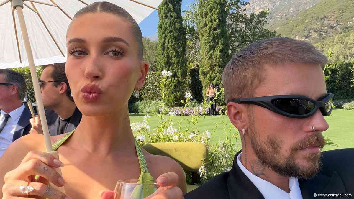 Justin Bieber cozies up to wife Hailey at Billie Eilish's brother Finneas' wedding to longtime partner Claudia Sulewski