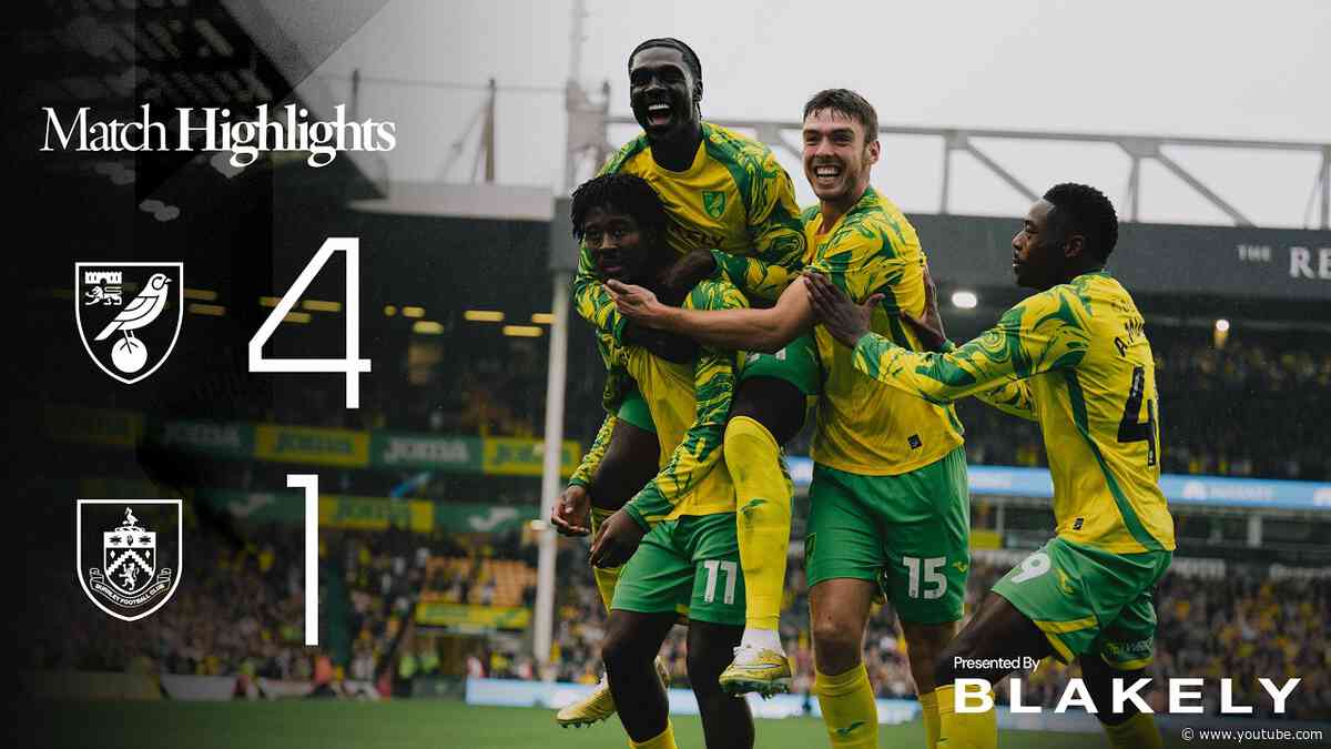 City Hit Burnley For Four 🤩🔰| Norwich City 4-1 Burnley | Highlights