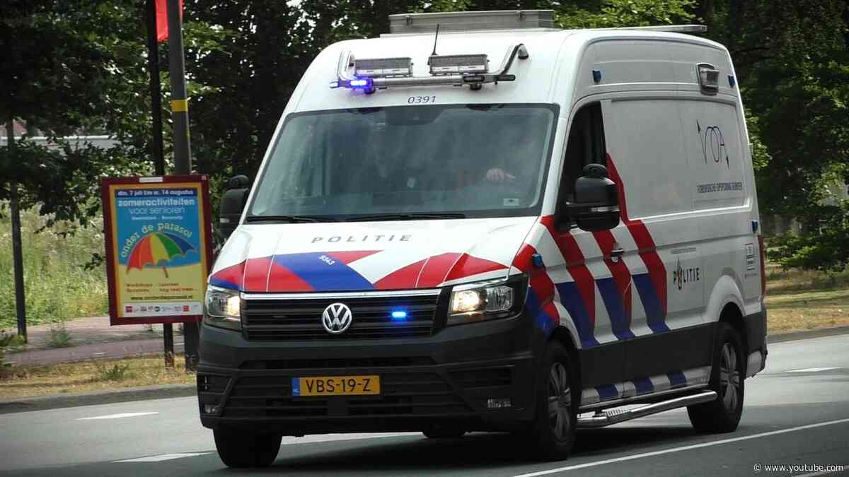 Politie en Ambulance met Spoed naar en van een ernstig ongeval in Beverwijk
