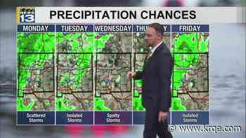 Storm chances continue for parts of New Mexico heading into the workweek