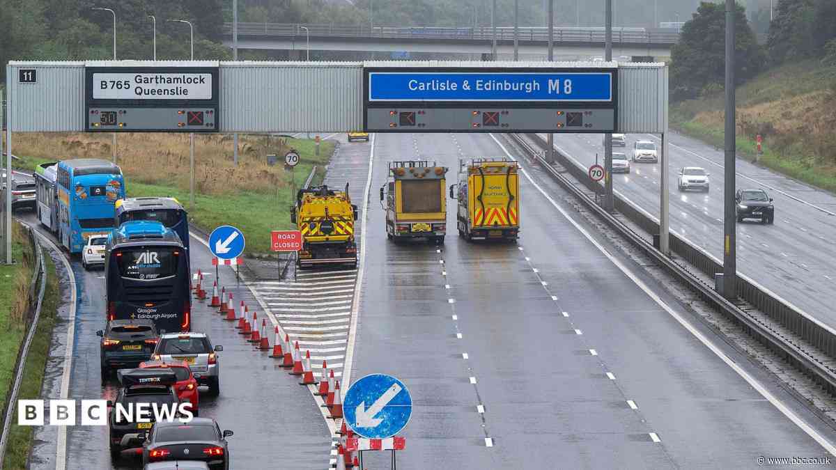 M8 Eastbound reopens after man dies in bridge fall