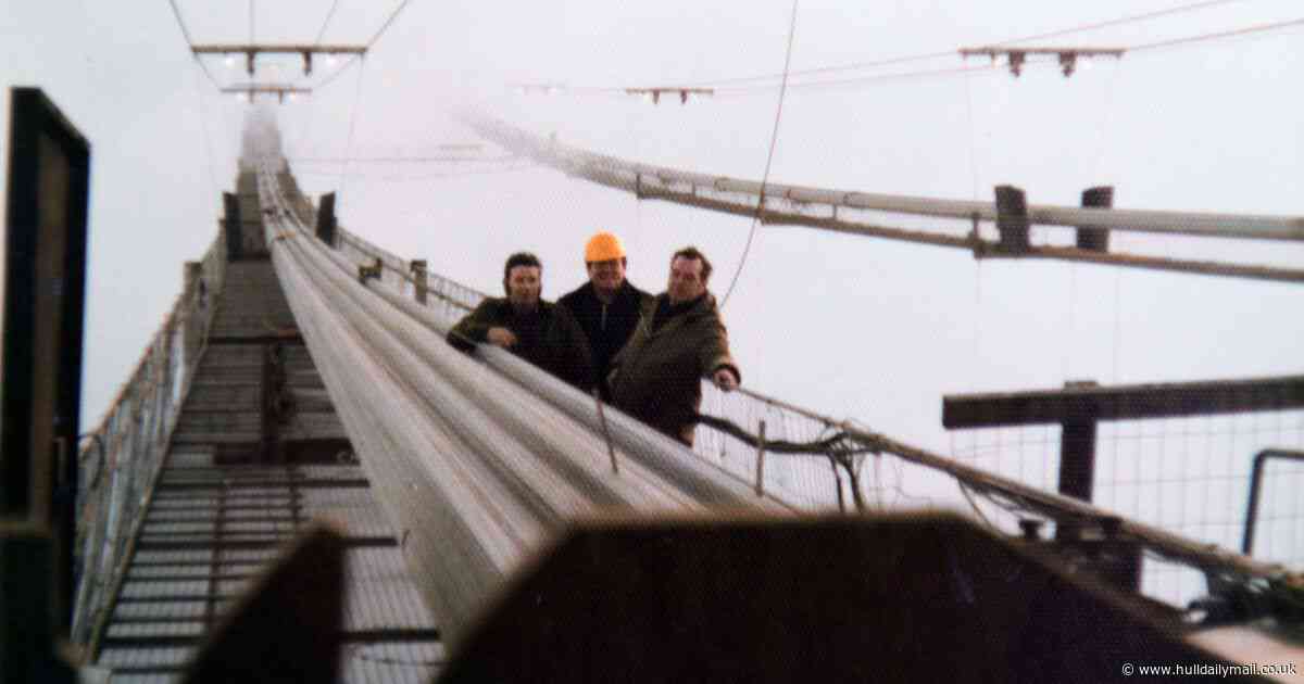 In pictures - Harry Stewart's collection of photos from working on the Humber Bridge's construction
