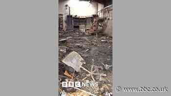 Half of company's site burns down in fire