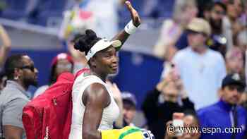 Venus, 46, loses after latest-ever start at US Open