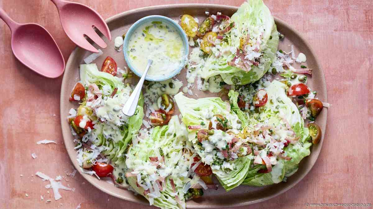 Grüner Express-Salat mit Schinken