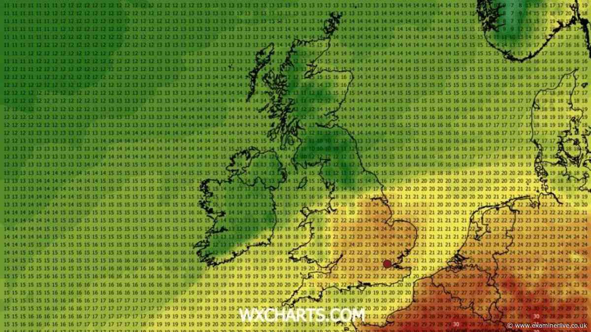 UK weather maps show 25C September 'heatwave' - full list of 32 hottest counties