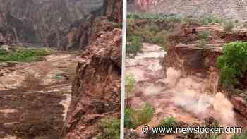Beelden: heftige overstromingen in Grand Canyon