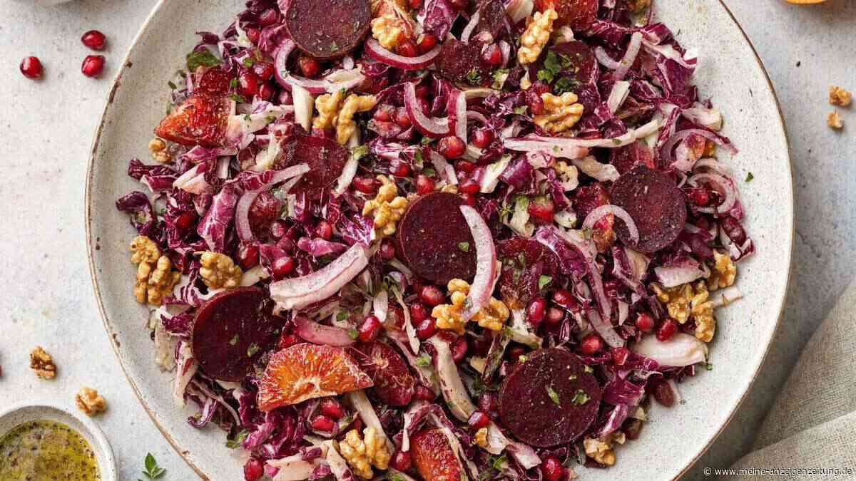 Rote Schönheit: Edler Radicchio-Salat mit Blutorange ist ein Eyecatcher und knackiges Wunder