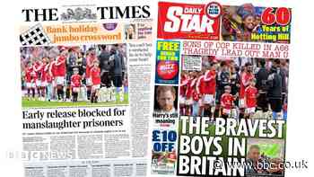 The Papers: 'Killers blocked from early release' and 'Harry should fund security'