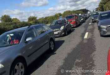 Long delays on M2 after trailer jack-knifes across carriageway