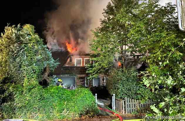 FW-PI: Abschlussmeldung: Schenefeld: Historisches Reetdachhaus brennt nieder. 10 Personen leicht verletzt. Feuerwehr über 10 Stunden im Einsatz.