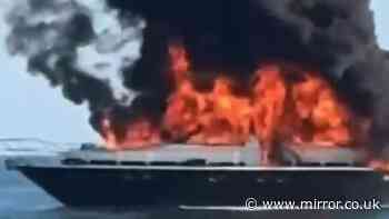 Yacht bursts into flames in Italy as helicopters scrambled to save passengers