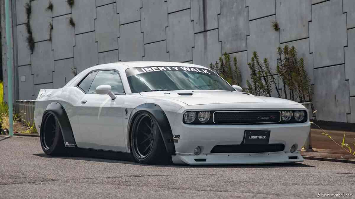 This Fighter-Jet Dodge Challenger By Liberty Walk Is Insane