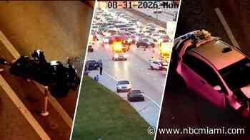 Crash that appears to involve motorcycle shuts down I-95 south at Ives Dairy Road