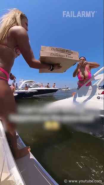 POV You Drive a Pizza Boat #summer #summerfails #waterfails #bikini #shorts