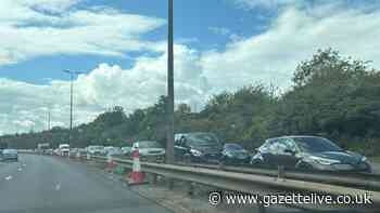 Long tailbacks on A66 following collision near to Teesside Park