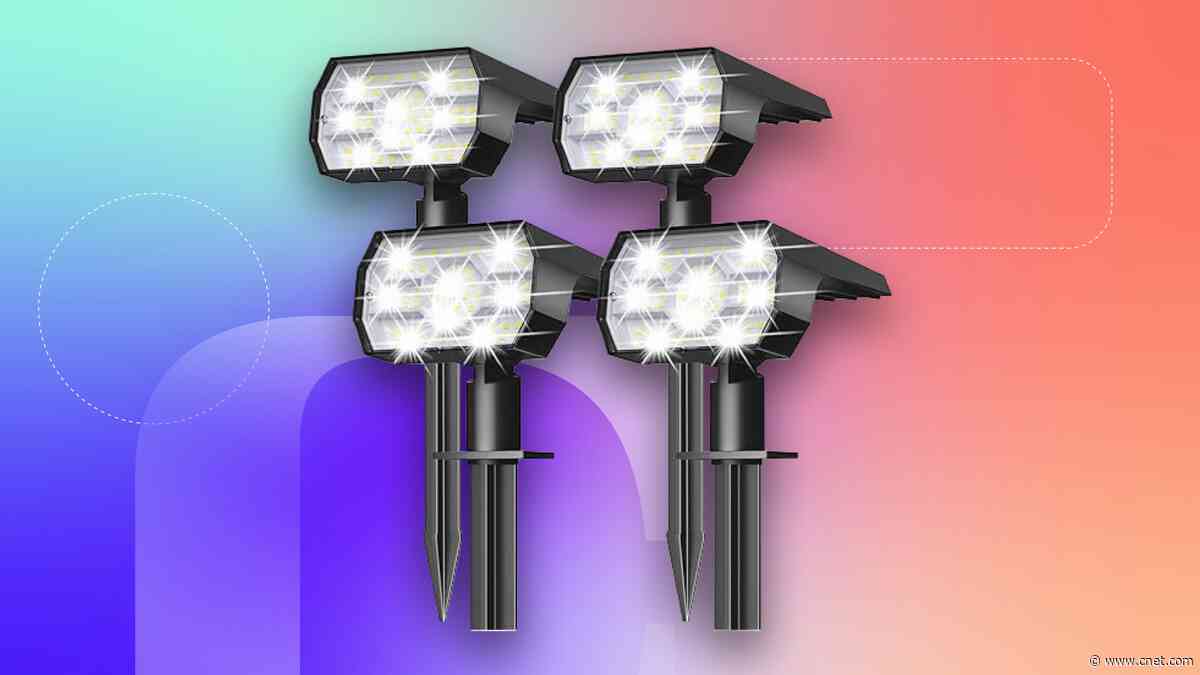 Brighten Up Your Outdoor Space With 4 Solar-Powered Lights for Just $24