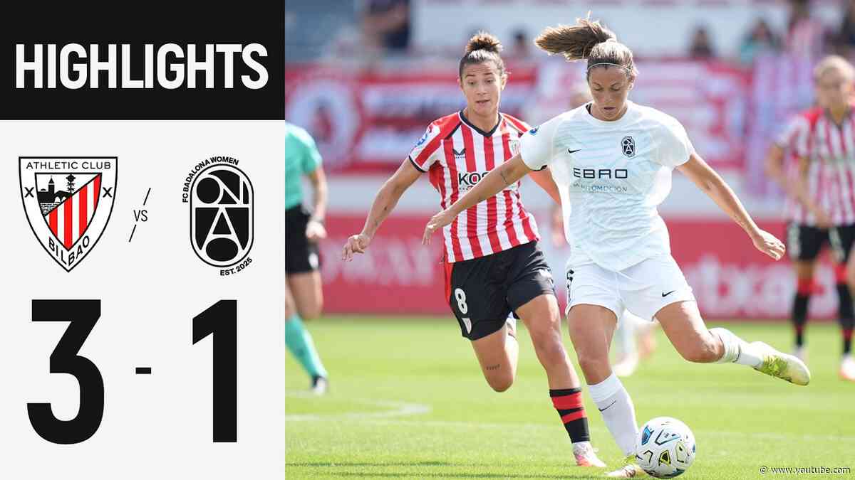 Highlights | Athletic Club 3-1 FC Badalona Women | LigaF 2026/27 J1