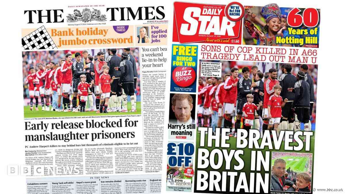 The Papers: 'Killers blocked from early release' and 'Harry should fund security'