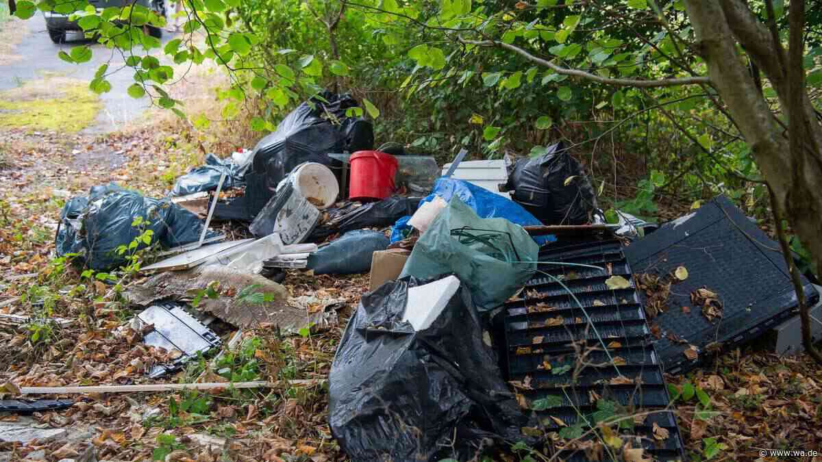 Müll illegal entsorgt – Verursacher hinterlässt vermutlich Werbeschild mit Nummer