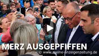 Pfiffe für den Kanzler: Bürger beschimpfen Merz bei Wahlkampfauftritt an Ostsee