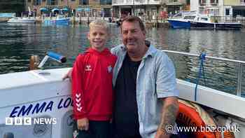 Young football fan's 970-mile ride in memory of grandad
