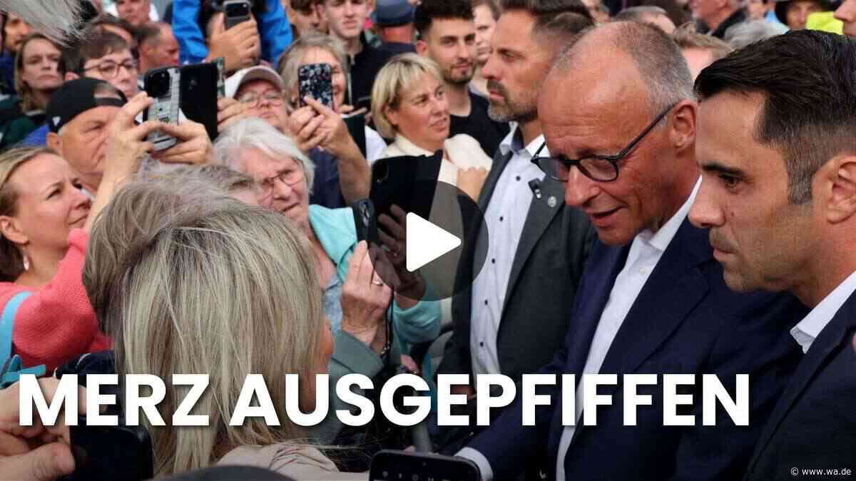 Pfiffe für den Kanzler: Bürger beschimpfen Merz bei Wahlkampfauftritt an Ostsee