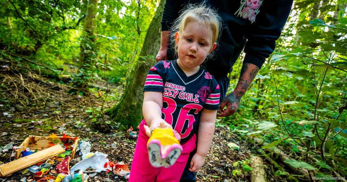 Maud (3) zette trots haar kabouters in het Kabouterbos, maar dagen later zijn ze al kapotgemaakt