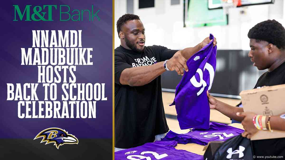 Nnamdi Madubuike Hosts Back To School Celebration | Baltimore Ravens
