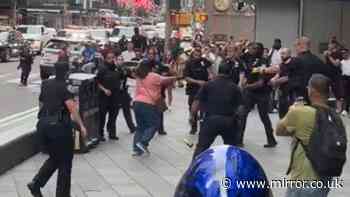 Times Square shooting horror as police open fire during New York 'knifepoint robbery'