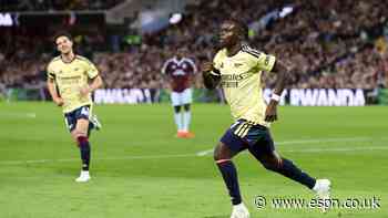 Saka scores as Arsenal beat Villa in tight affair