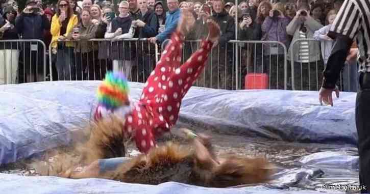 Wrestlers take lumps out of each other at World Gravy Wrestling Championships