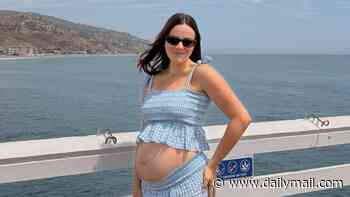 Pregnant Holly Ramsay shows off her baby bump in a pretty gingham co-ord as she enjoys holiday in Miami with husband Adam Peaty