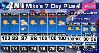 After a quite hot weekend, our Monday high reached 101 degrees. If you are counting, that is day 32 of 100+.
