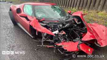 Driver wrecks £260k Ferrari supercar in crash