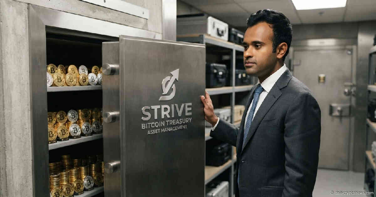 Strive Buys $143M Bitcoin, Secures Spot as Fifth-Largest Corporate Treasury