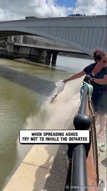 Ashes to ashes, dust to gust 💨 #fail #funeral #weatherfails #Windyfails #shorts