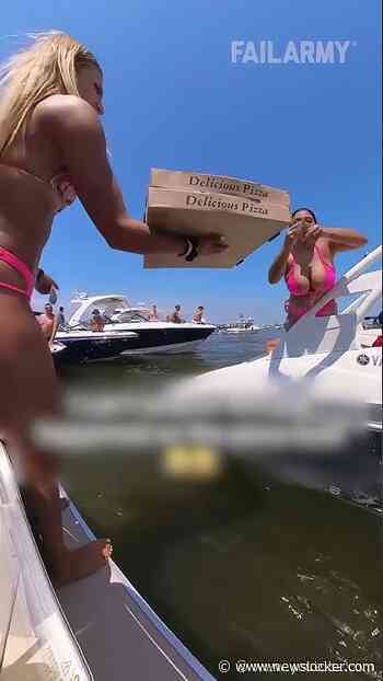 POV You Drive a Pizza Boat #summer #summerfails #waterfails #bikini #shorts