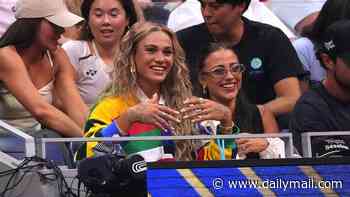 Doting girlfriend and soccer superstar Trinity Rodman cheers on boyfriend Ben Shelton in tough US Open test