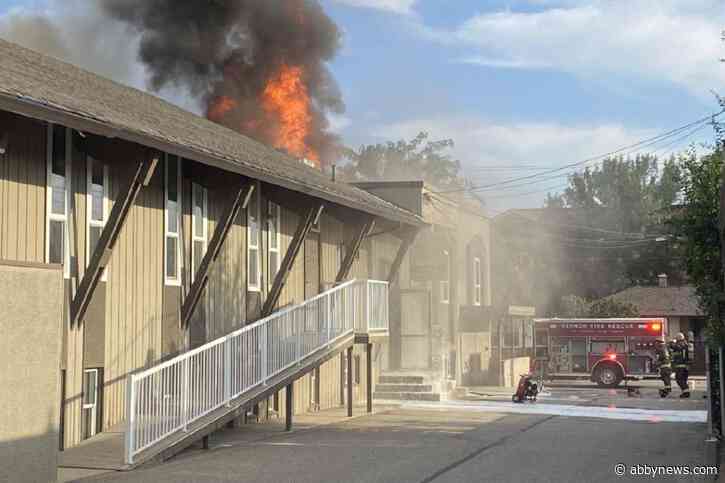 Firefighters battling Vernon church blaze