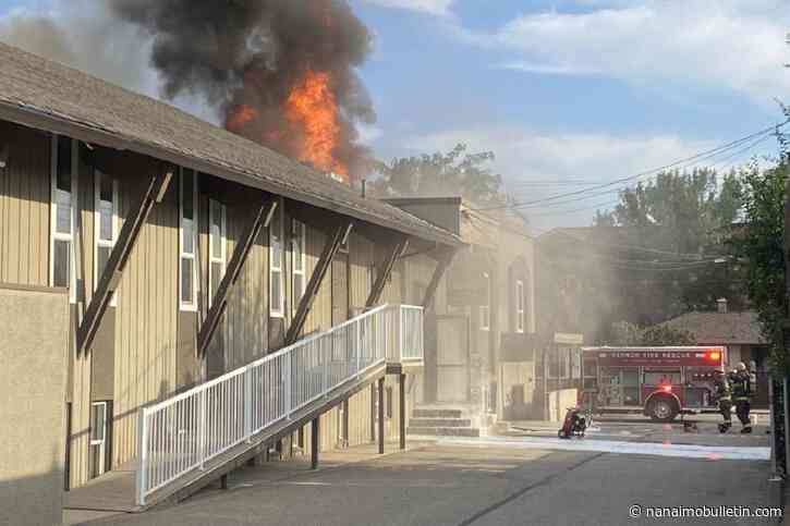 Firefighters battling Vernon church blaze