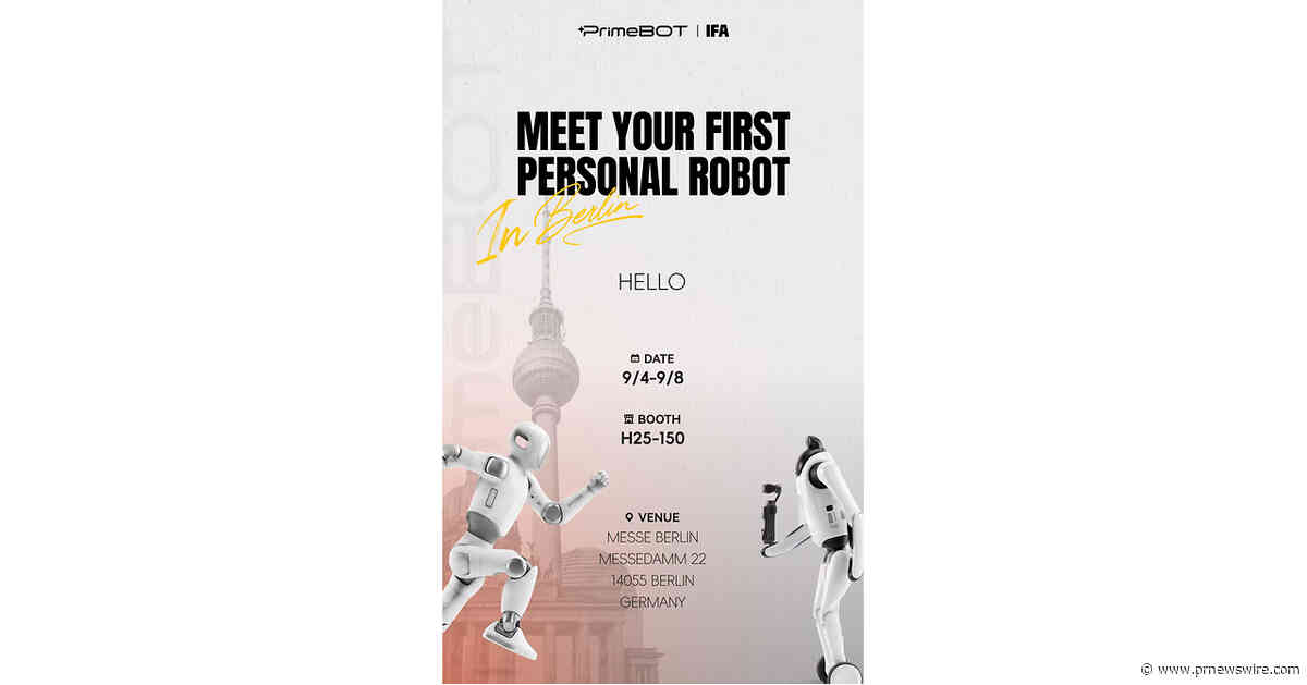 PrimeBOT to Showcase PrimeBOT T1 and PrimeBOT Q1 at IFA 2026 and ShowStoppers