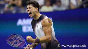 Shelton shakes off nervous start to win in 4 sets