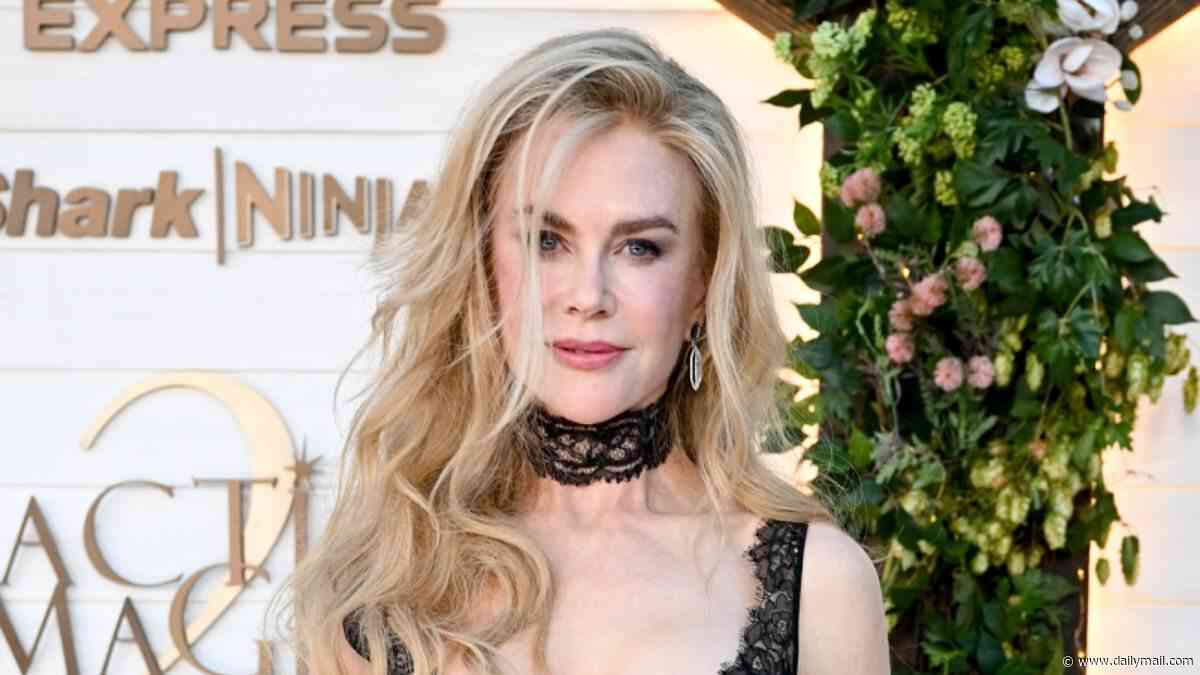 Nicole Kidman sizzles in sheer lace gown as she reunites with Sandra Bullock for Practical Magic 2 premiere in LA
