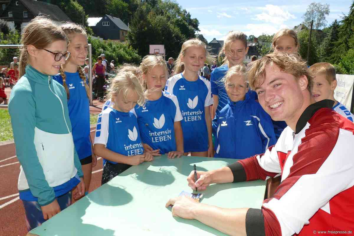 Leichtathletik-Sportfest mit Vorbild: WM-Teilnehmer steigert im Erzgebirge die Motivation