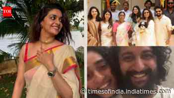 Keerthy Suresh celebrates Onam with husband Antony Thattil; shares happy family pictures