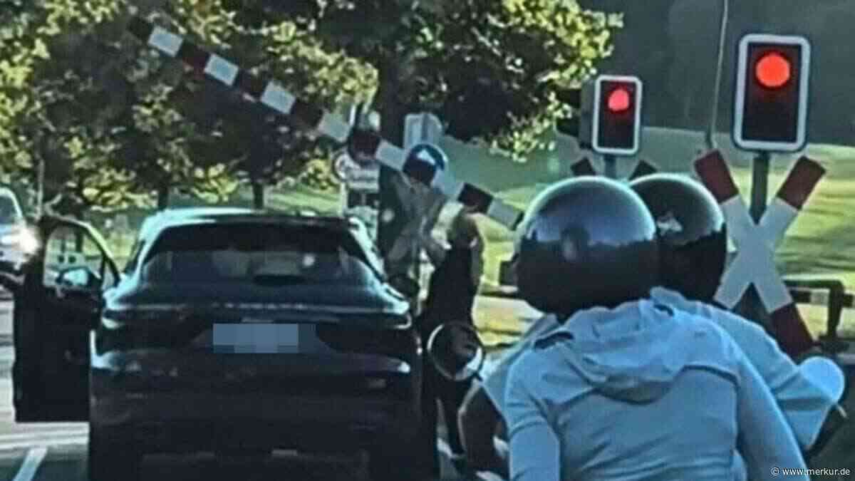 Video über Porsche auf Bahngleisen am Tegernsee geht viral – „Das kann tödlich enden“