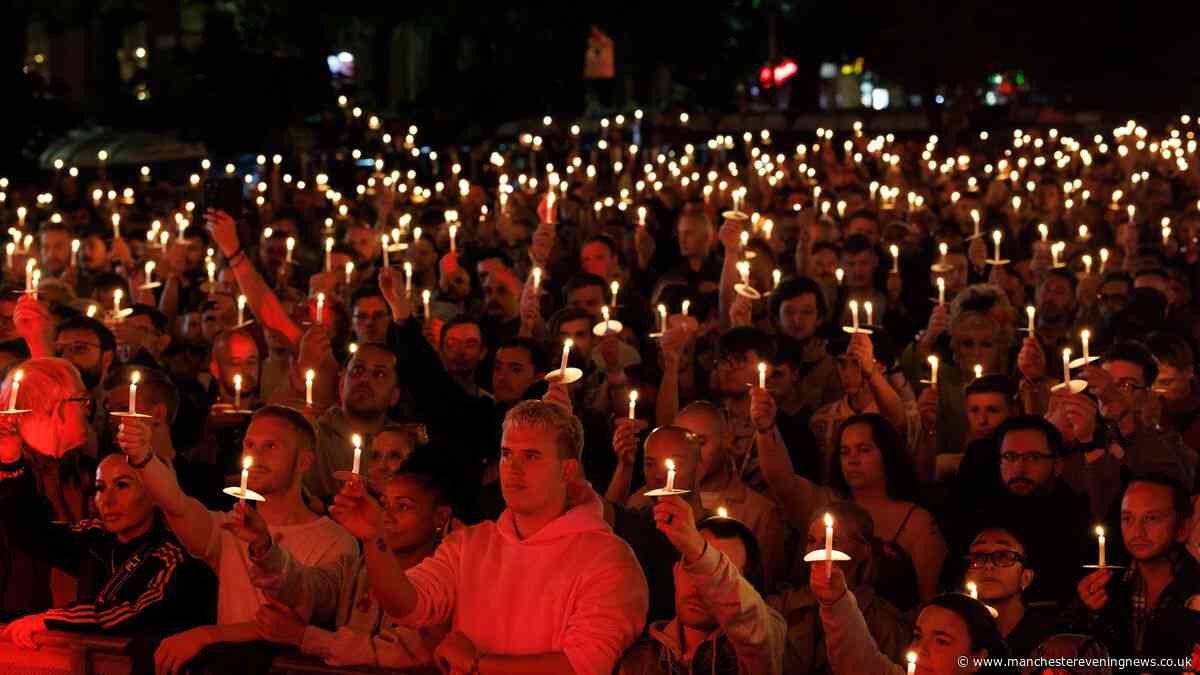 Mayor Bev Craig and Russell T Davies bring Manchester Village Pride to an end with candlelight vigil